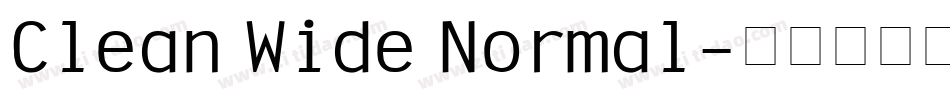 Clean Wide Normal字体转换